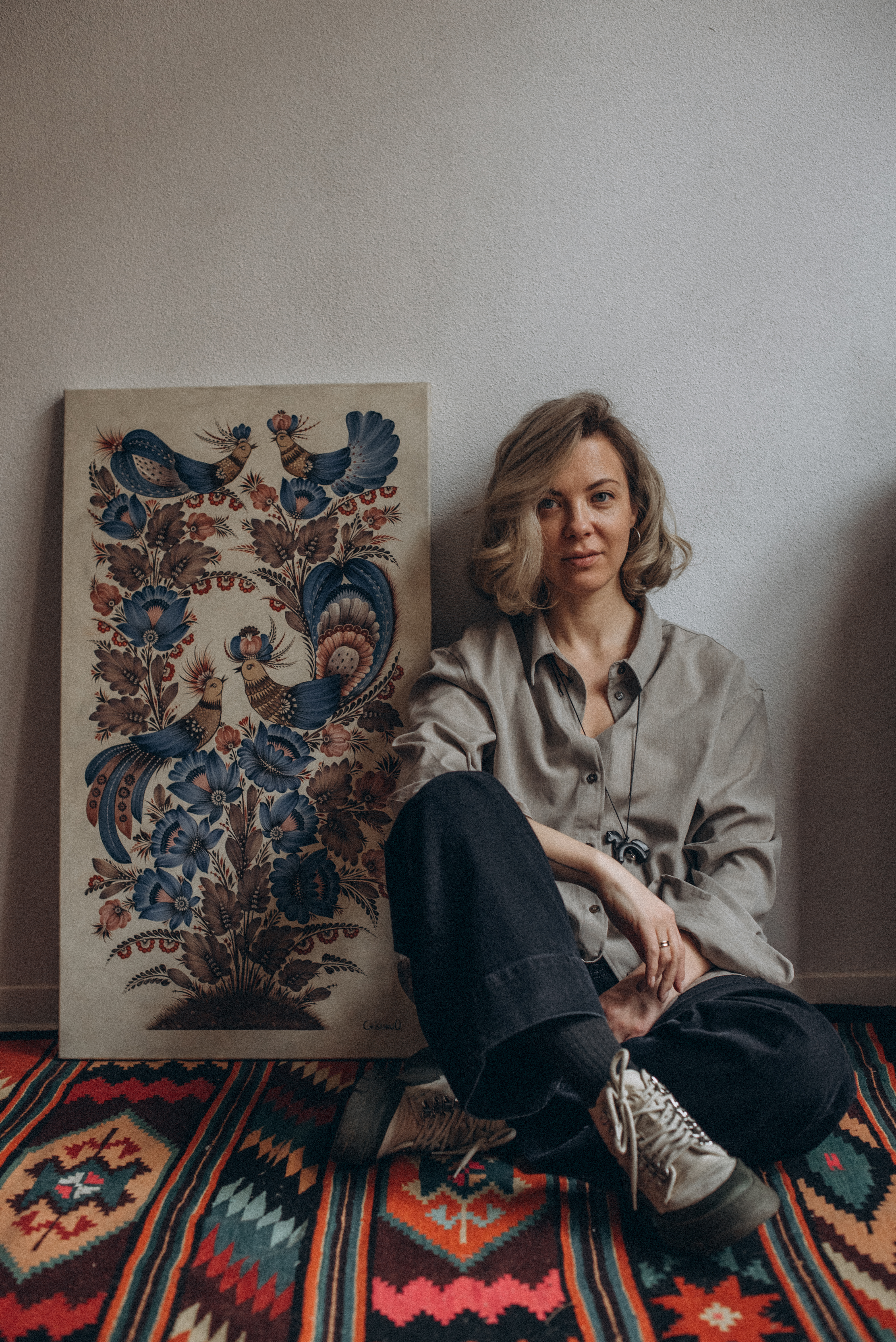 Porträt von Olena Grishyna, der im Ukrainische Künstlerin, Malerin-Stil arbeitet (Chemnitz, Deutschland) Foto 5 von 5.