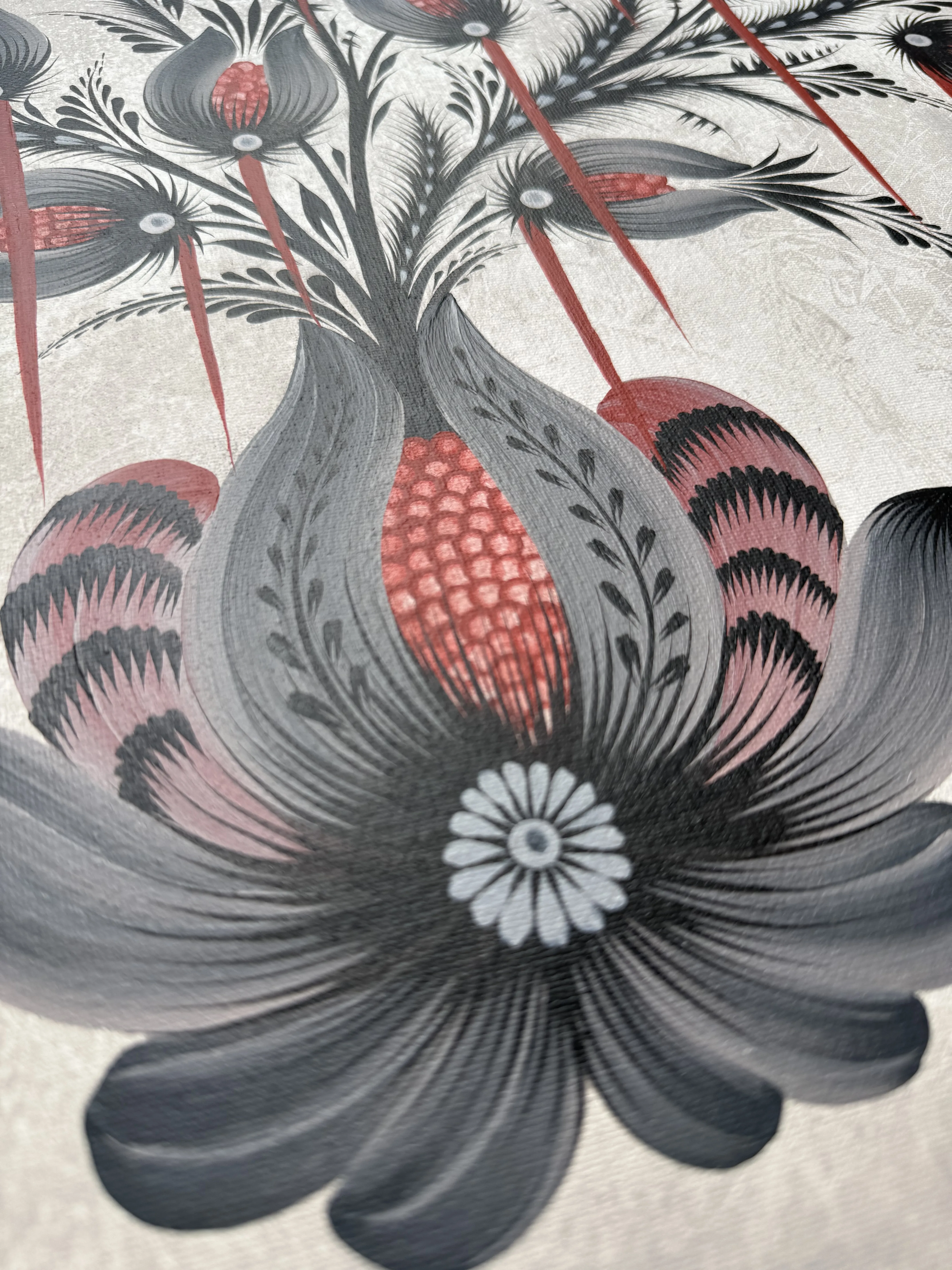 Image of Tree of Life by Olena Grishyna, size: 50х50 cm, made of acrylic/canvas, Painting medium, from Germany, part of the Flowers of Remembrance series, priced at €320 Photo 2 of 4.