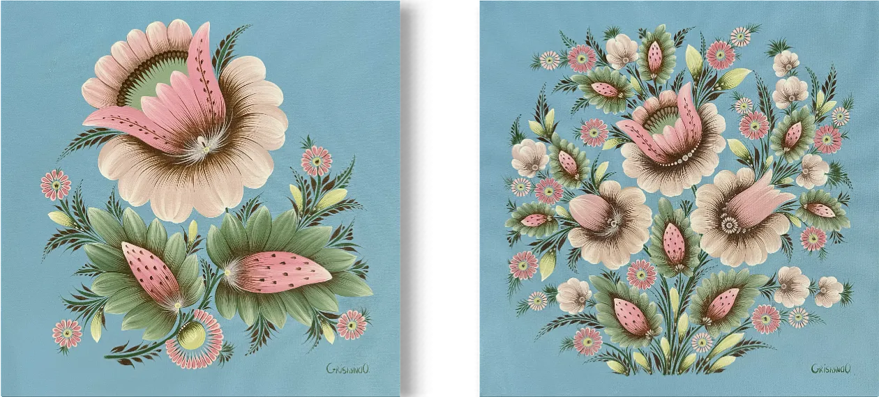 Bild von Innen | Außen von Olena Grishyna, Größe: Diptychon, 2-teilig: je 50x50 cm, hergestellt aus Acryl/Leinwand, Malerei Medium, aus Deutschland, zum Preis von €800 Foto 3 von 7.
