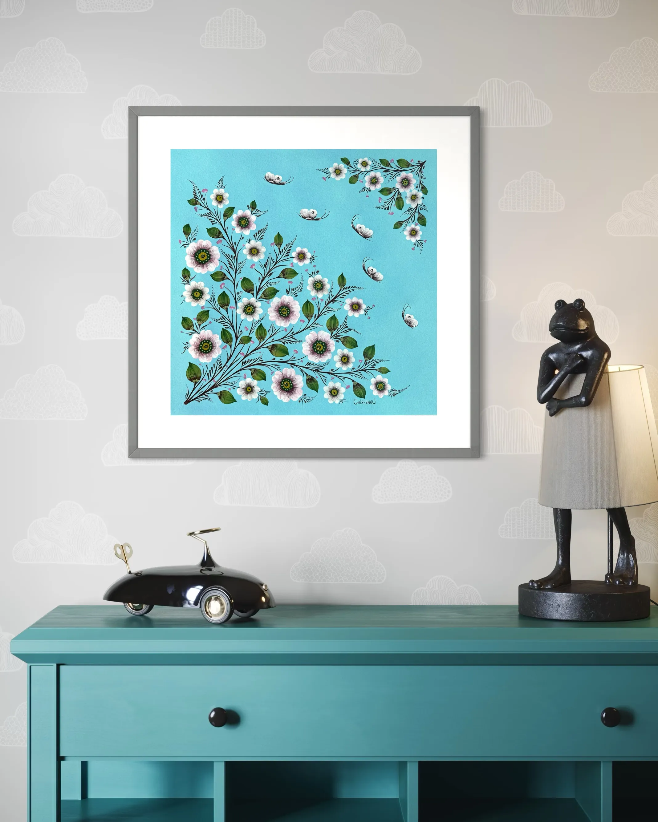 Bild von VESNIANA von Olena Grishyna, Größe: 50х50 cm, hergestellt aus Acryl/Papier, Malerei Medium, aus Deutschland, zum Preis von €300 Foto 5 von 5.