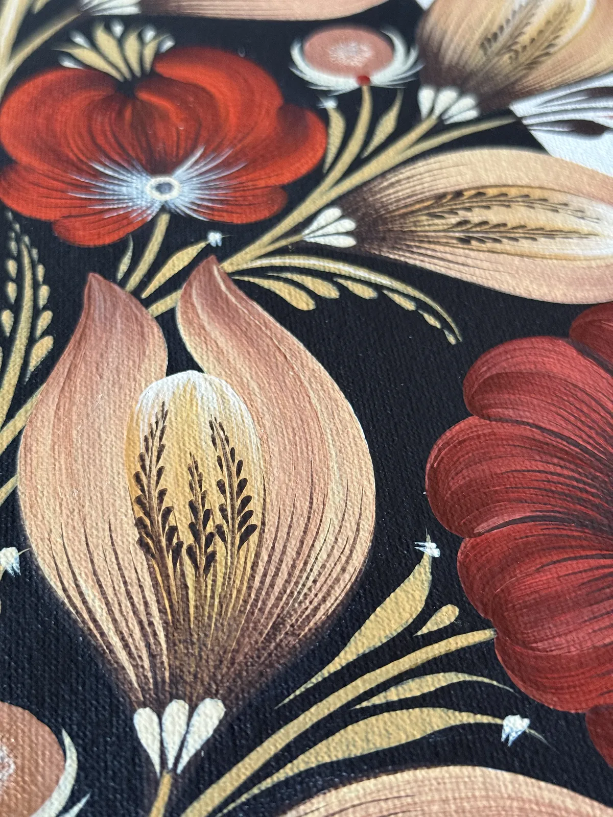 Bild von Mutter von Olena Grishyna, Größe: 60х80 cm, hergestellt aus Acryl/Leinwand, Malerei Medium, aus Deutschland, Teil der Blumen der Erinnerung Serie, zum Preis von €650 Foto 3 von 8.