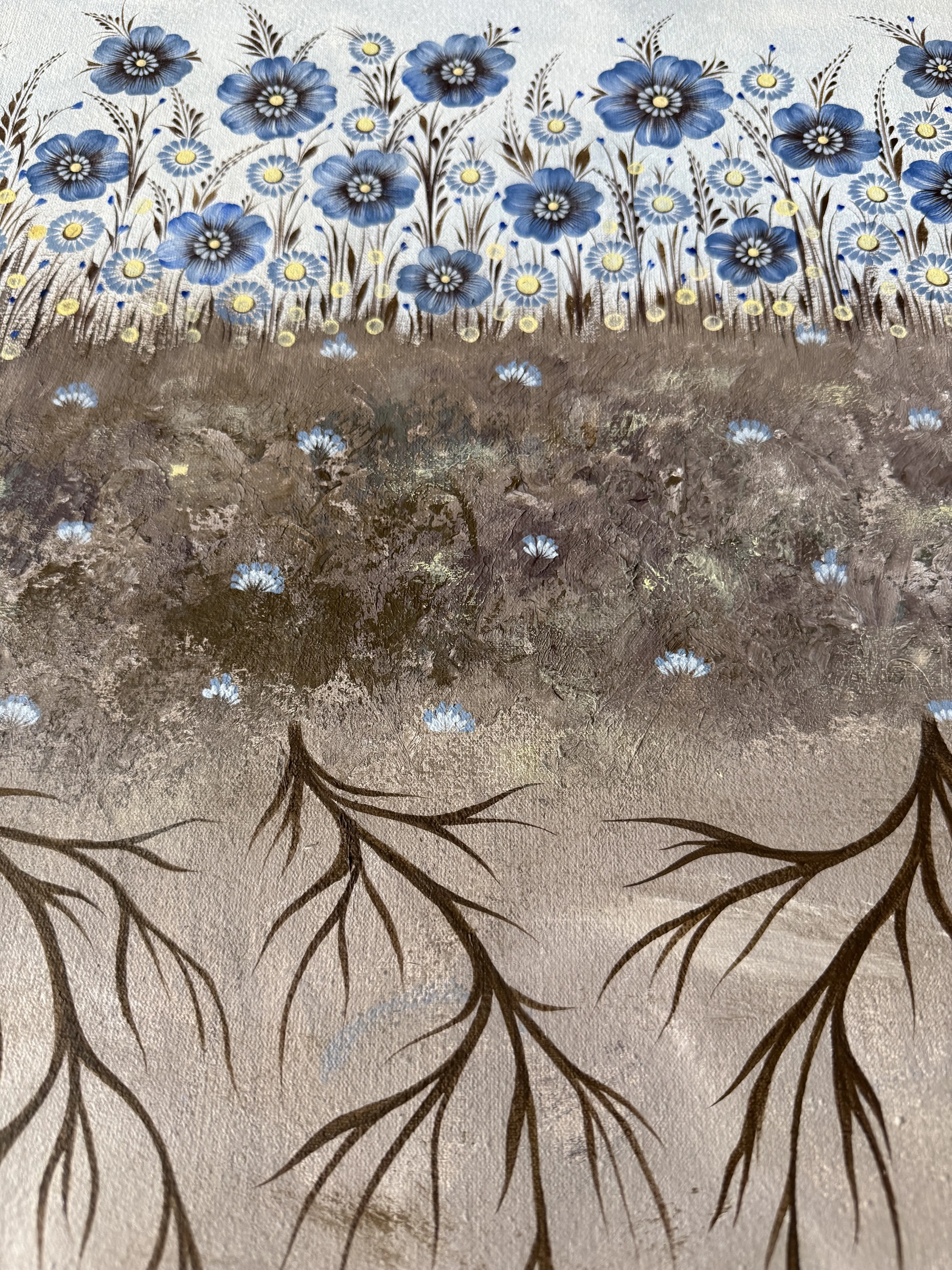 Bild von Ausgerissen von Olena Grishyna, Größe: 60х90 см, hergestellt aus Acryl/Fäden/Leinwand, Malerei Medium, aus Deutschland, zum Preis von €750 Foto 2 von 3.