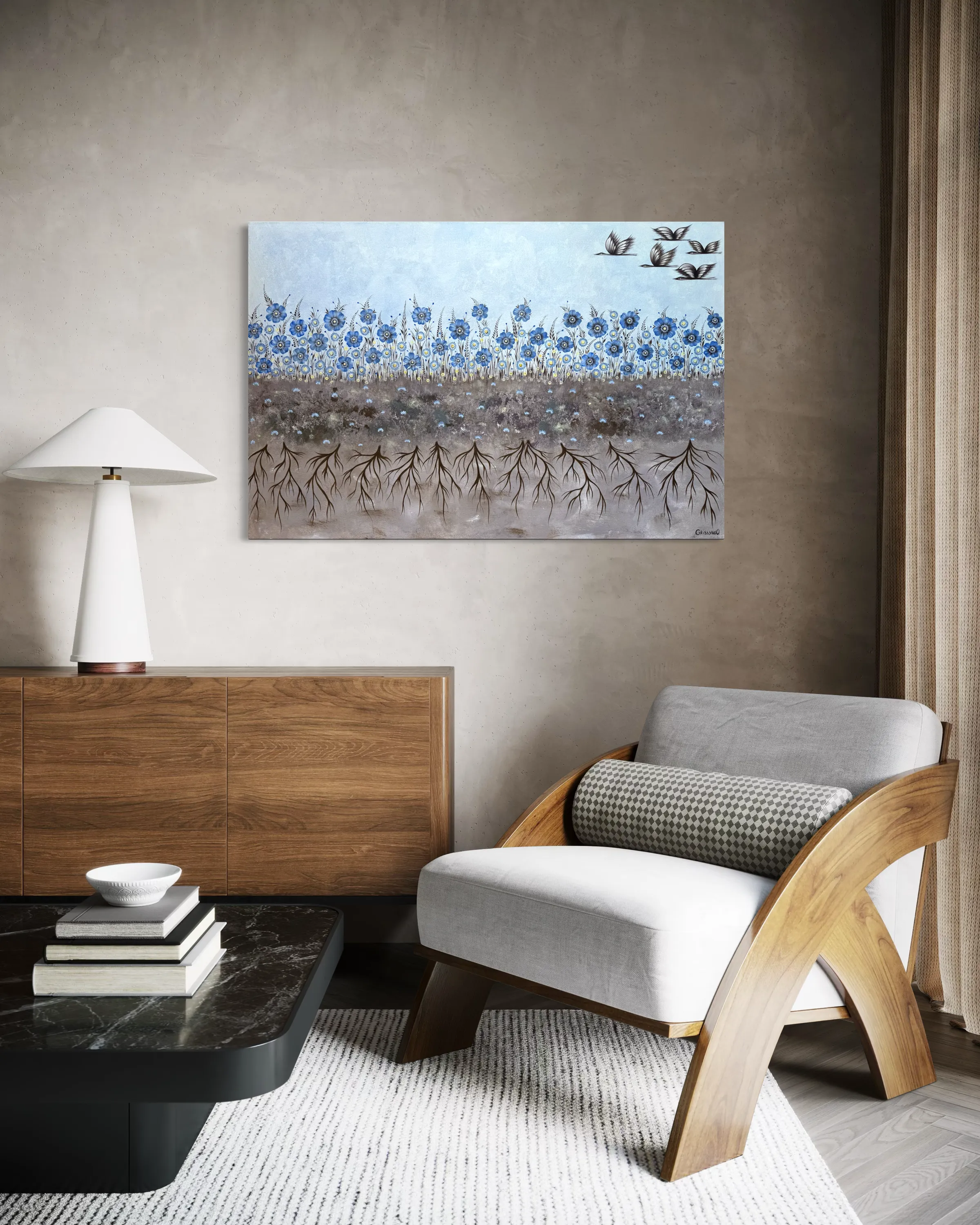 Bild von Ausgerissen von Olena Grishyna, Größe: 60х90 см, hergestellt aus Acryl/Fäden/Leinwand, Malerei Medium, aus Deutschland, zum Preis von €750 Foto 3 von 3.