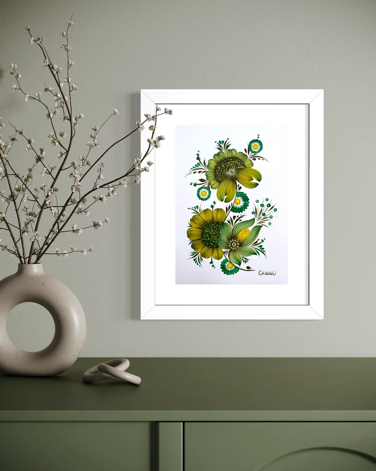 Image of Maliovka 15 by Olena Grishyna, size: 21х29,7 см, made of acrylic/paper, Maliovky medium, from Germany, priced at €70 Photo 2 of 2.