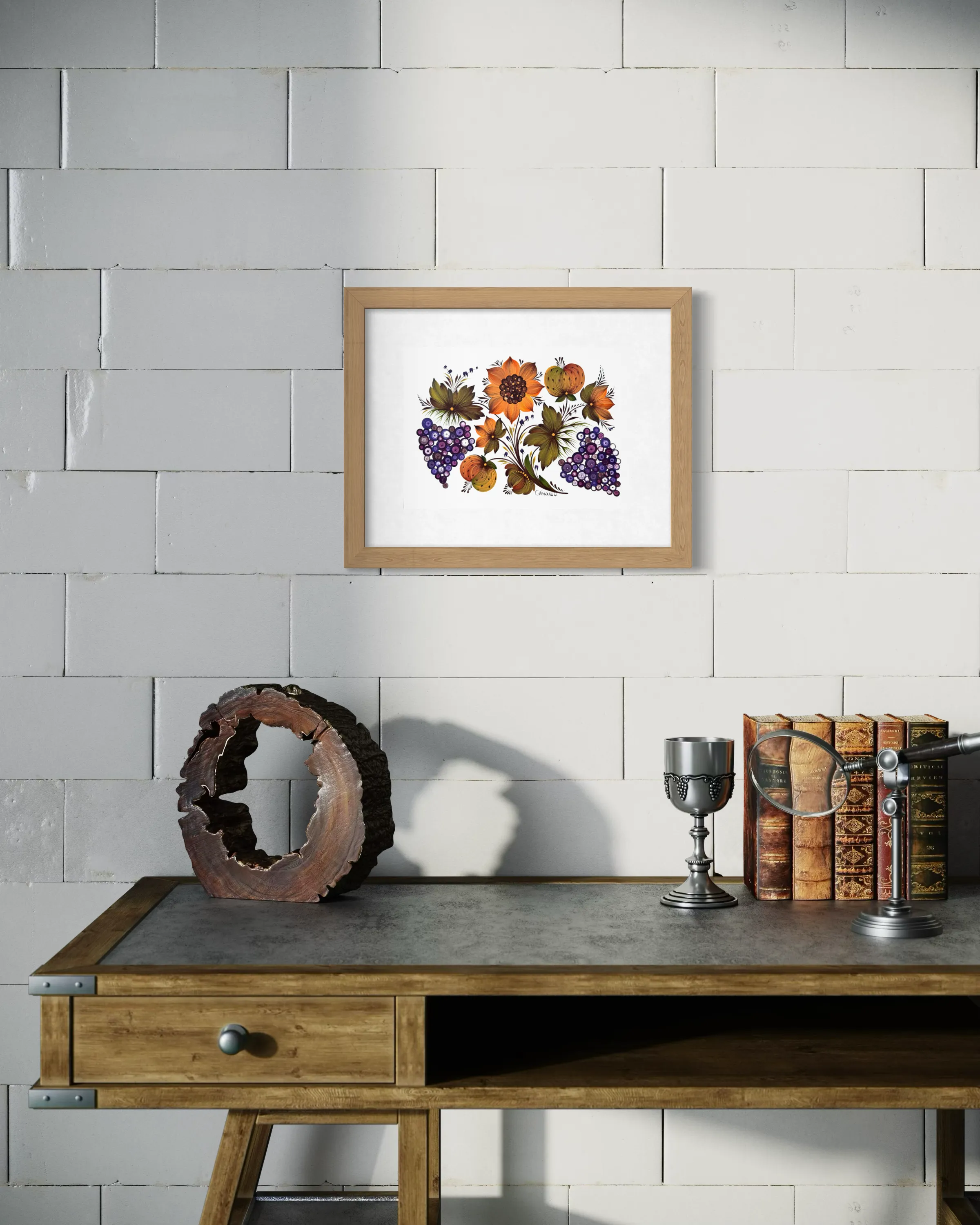 Image of Maliovka 7 by Olena Grishyna, size: 21х29,7 см, made of Acrylic/paper, Maliovky medium, from Germany, part of the Malovky series, priced at €70 Photo 2 of 3.