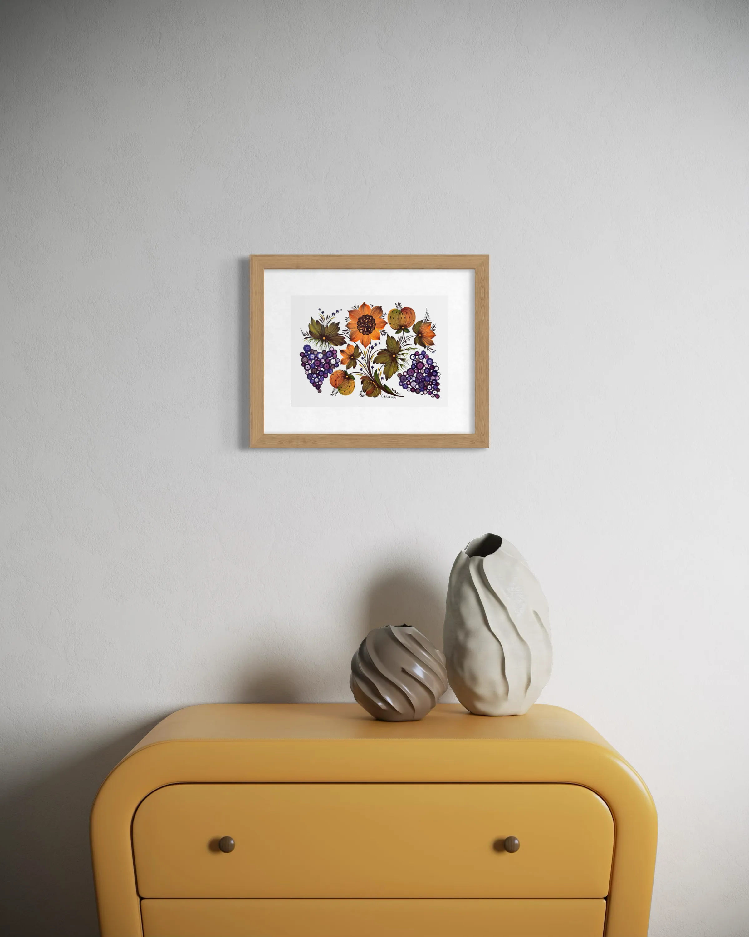 Image of Maliovka 7 by Olena Grishyna, size: 21х29,7 см, made of Acrylic/paper, Maliovky medium, from Germany, part of the Malovky series, priced at €70 Photo 3 of 3.