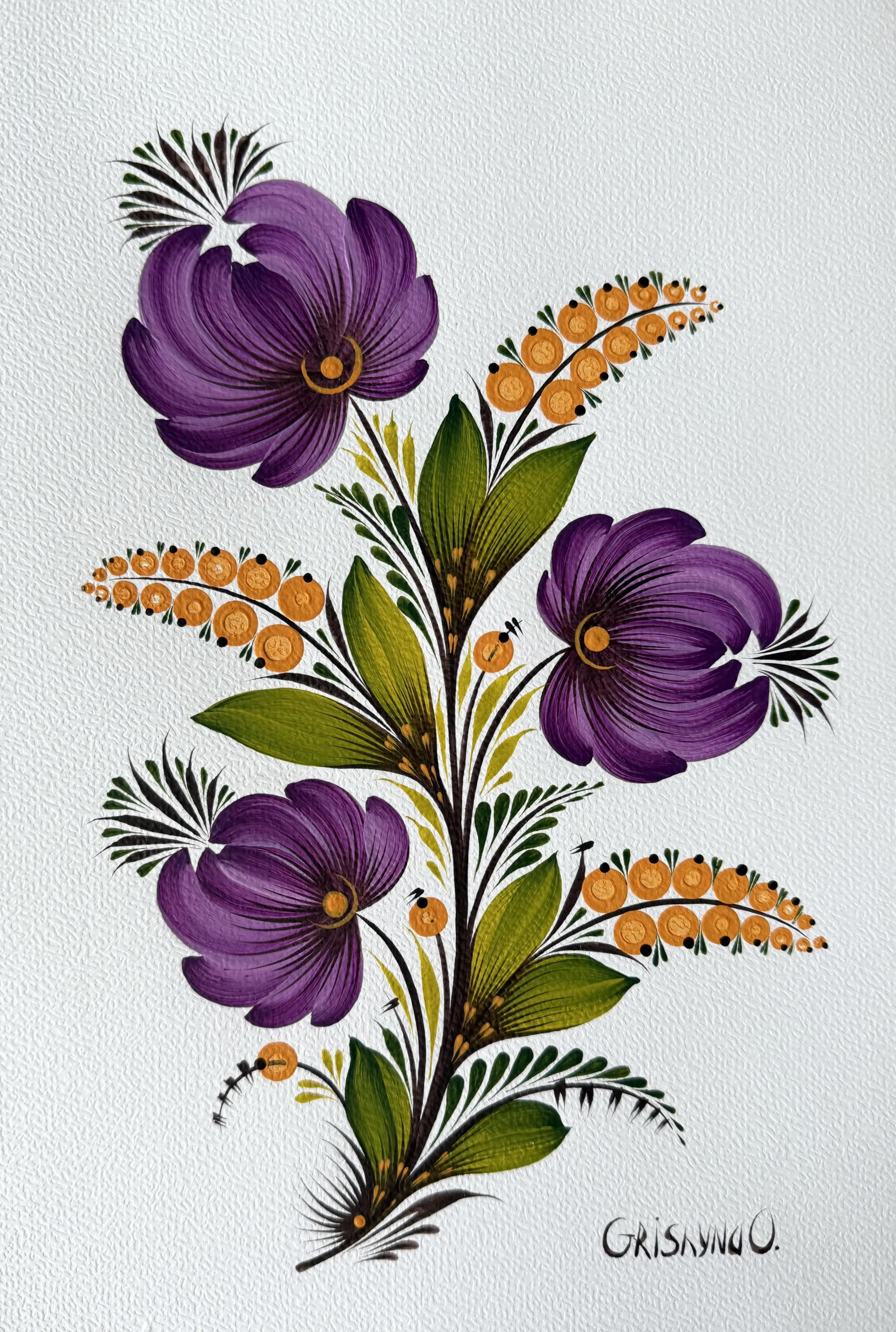 Image of Malovka 9 by Olena Grishyna, size: 21х29,7 см, made of Acrylic/paper, Maliovky medium, from Germany, part of the Malovky series, priced at €60 Photo 1 of 2.