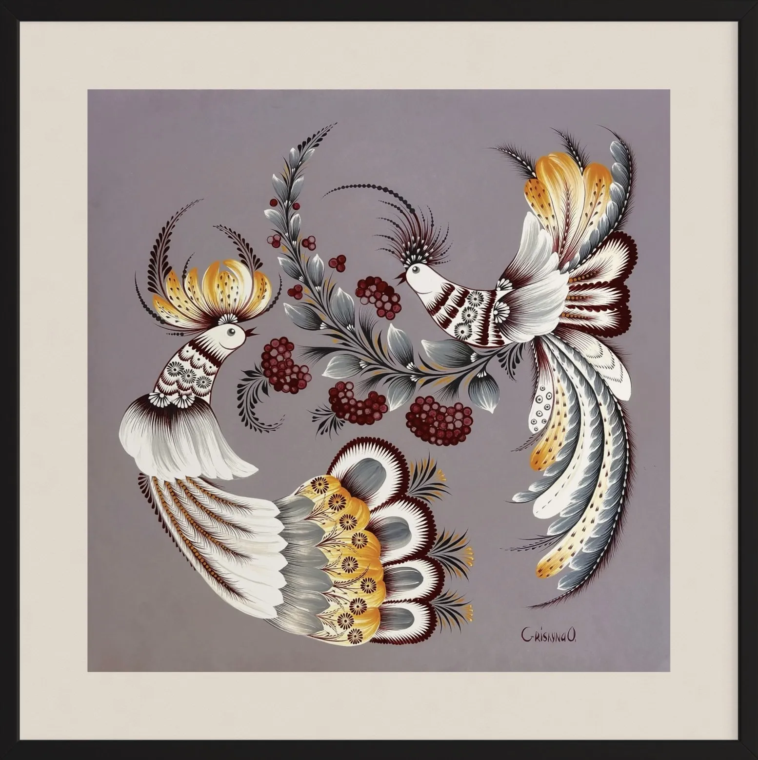 Image of Dreams by Olena Grishyna, size: 50х50 см, made of acrylic/paper, Painting medium, from Germany, priced at €420 Photo 1 of 6.