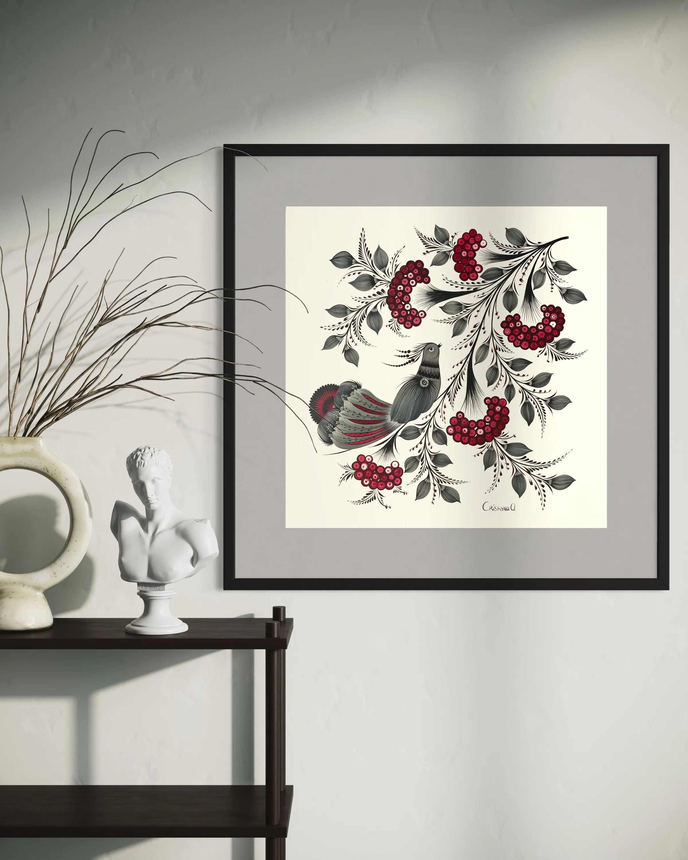 Bild von Hoffnung von Olena Grishyna, Größe: 50х50 cm, hergestellt aus Acryl/Papier, Malerei Medium, aus Deutschland, Teil der Blumen der Erinnerung Serie, zum Preis von €400 Foto 2 von 5.