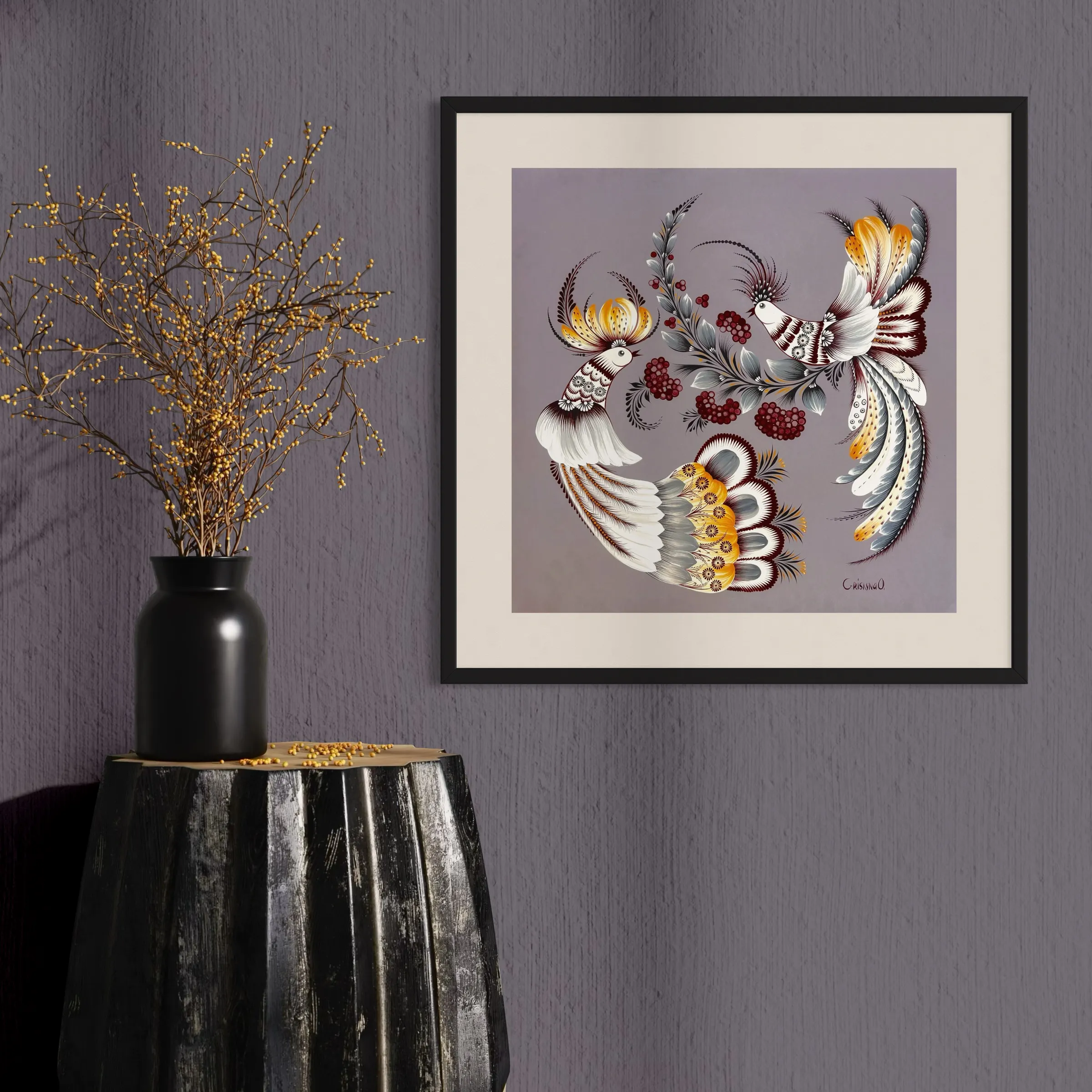 Image of Dreams by Olena Grishyna, size: 50х50 cm, made of acrylic/paper, Painting medium, from Germany, priced at €420 Photo 2 of 6.