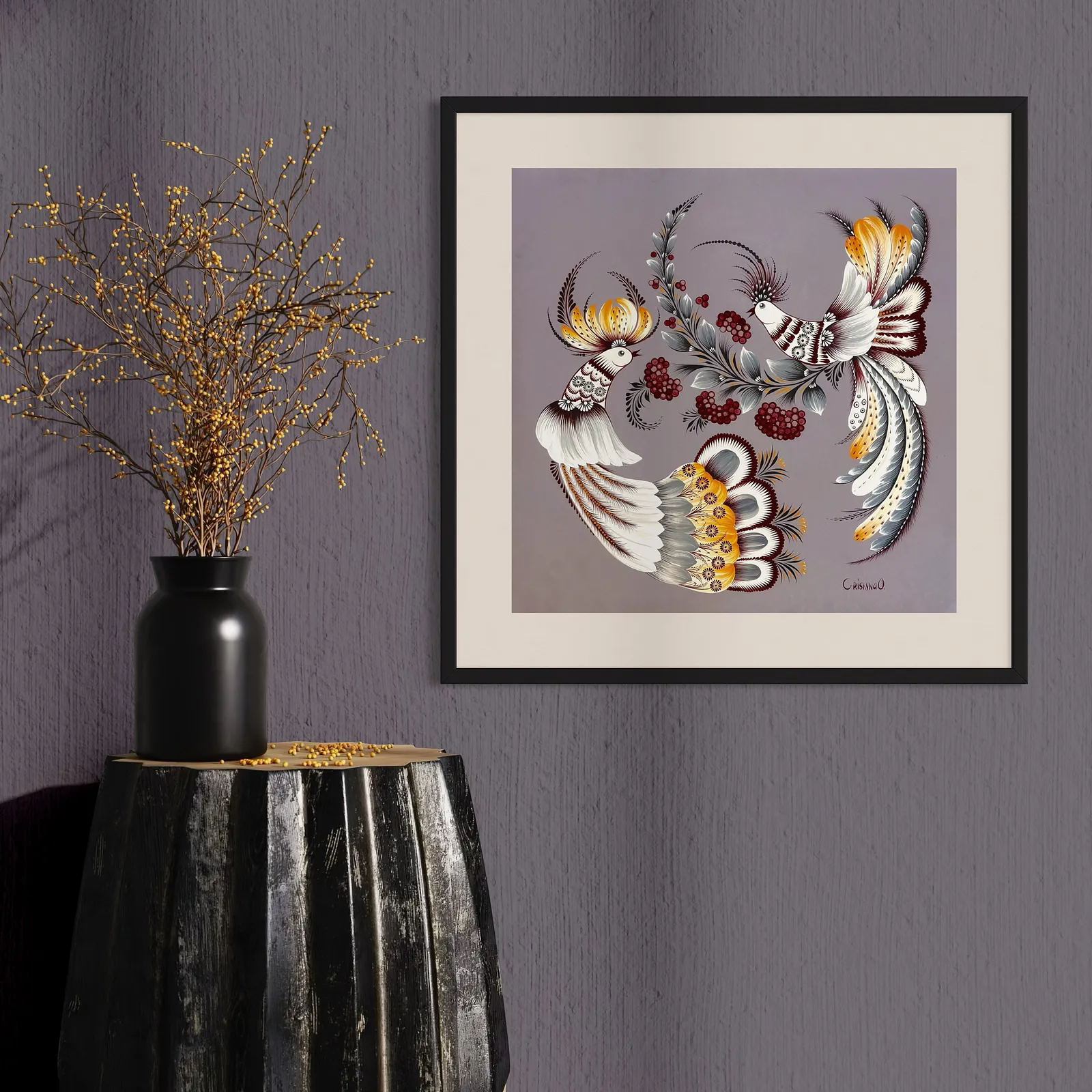 Image of Dreams by Olena Grishyna, size: 50х50 cm, made of acrylic/paper, Painting medium, from Germany, priced at €420 Photo 2 of 6.