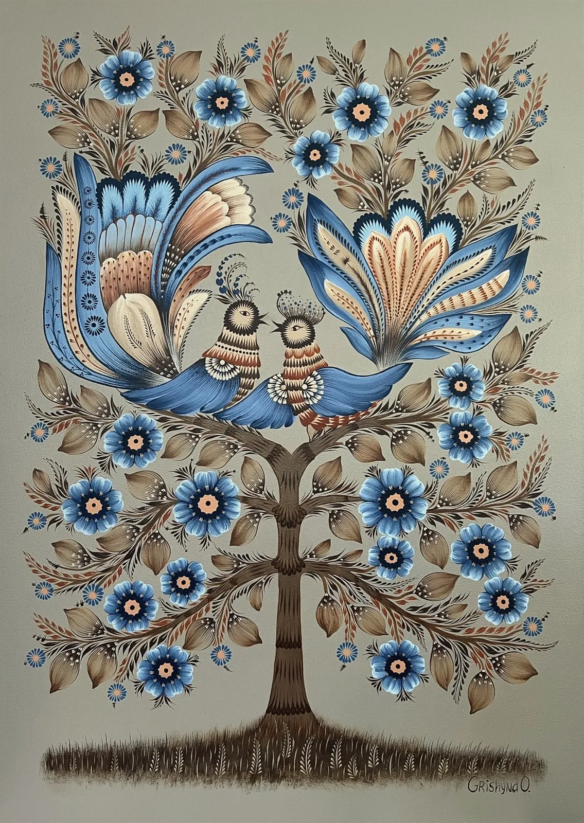 Image of In love by Olena Grishyna, size: 50х70 cm, made of acrylic/canvas, Painting medium, from Germany, priced at €450 Photo 1 of 6.