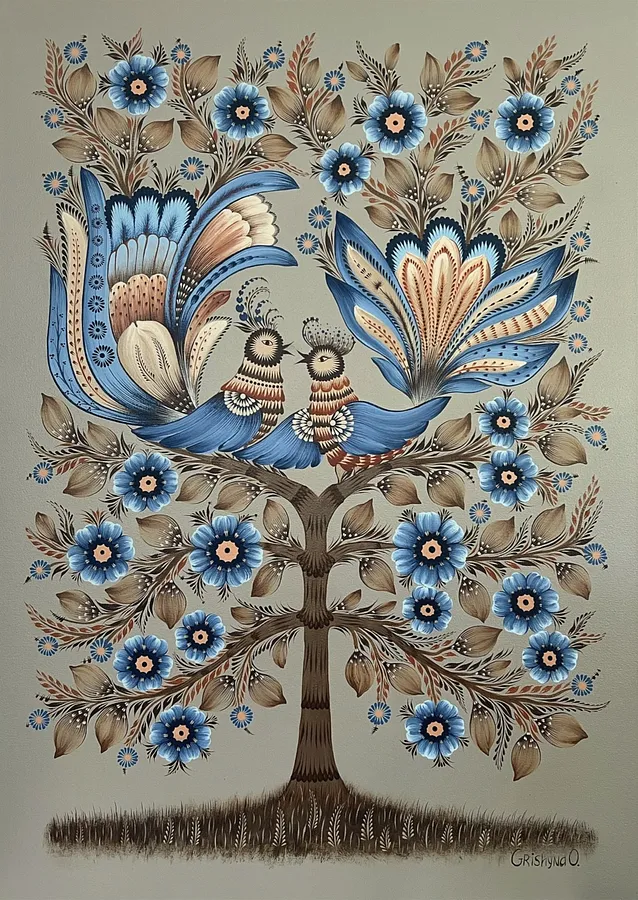 Image of In love by Olena Grishyna, size: 50х70 см, made of acrylic/canvas, Painting medium, from Germany, priced at €450