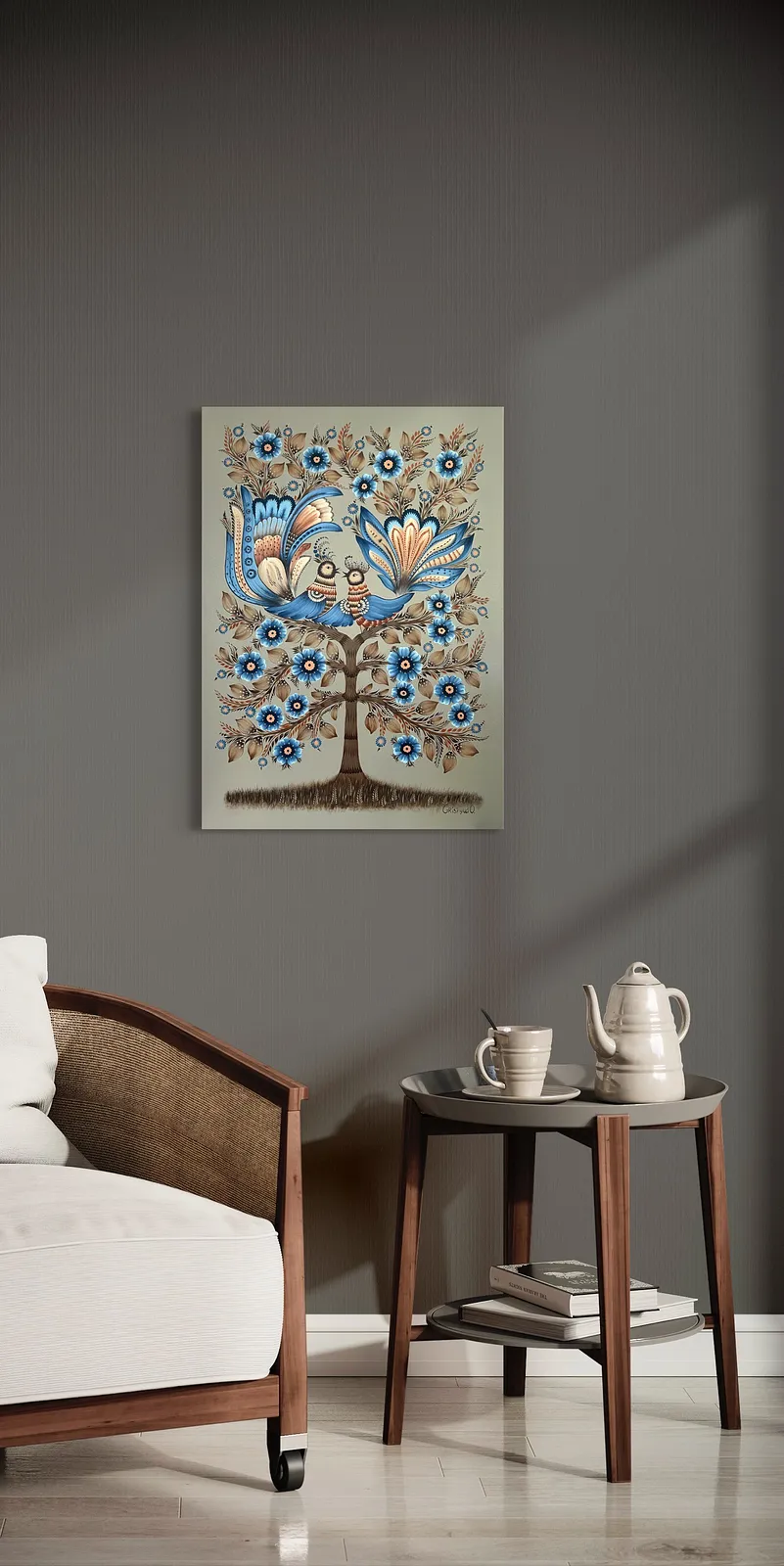Image of In love by Olena Grishyna, size: 50х70 cm, made of acrylic/canvas, Painting medium, from Germany, priced at €450 Photo 2 of 6.