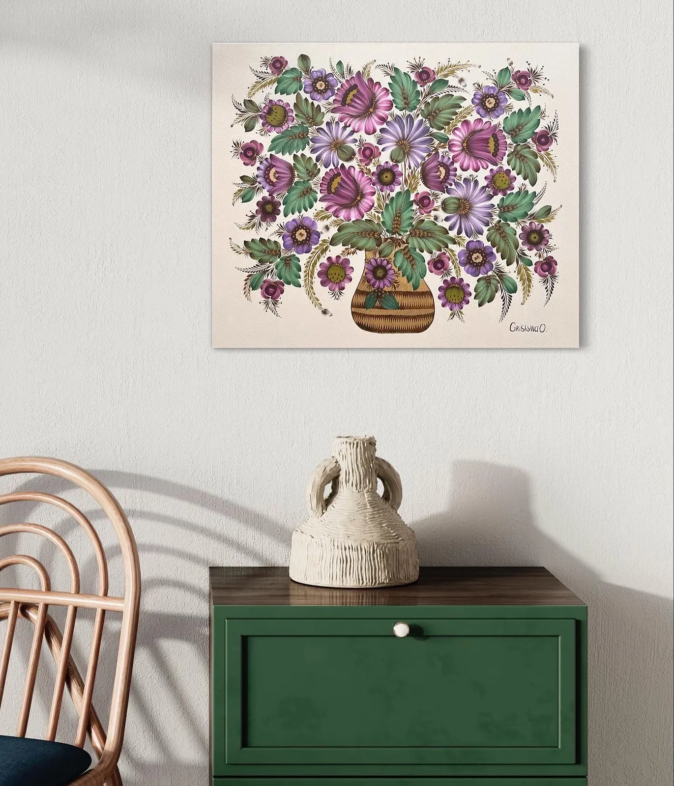 Bild von Blumenstrauß für Mama von Olena Grishyna, Größe: 50х60 cm, hergestellt aus Acryl/Leinwand, Malerei Medium, aus Deutschland, zum Preis von €350 Foto 2 von 5.