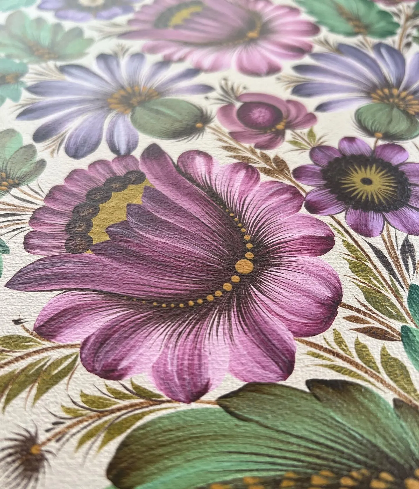 Image of Bouquet for mom by Olena Grishyna, size: 50х60 cm, made of acrylic/canvas, Painting medium, from Germany, priced at €350 Photo 3 of 5.