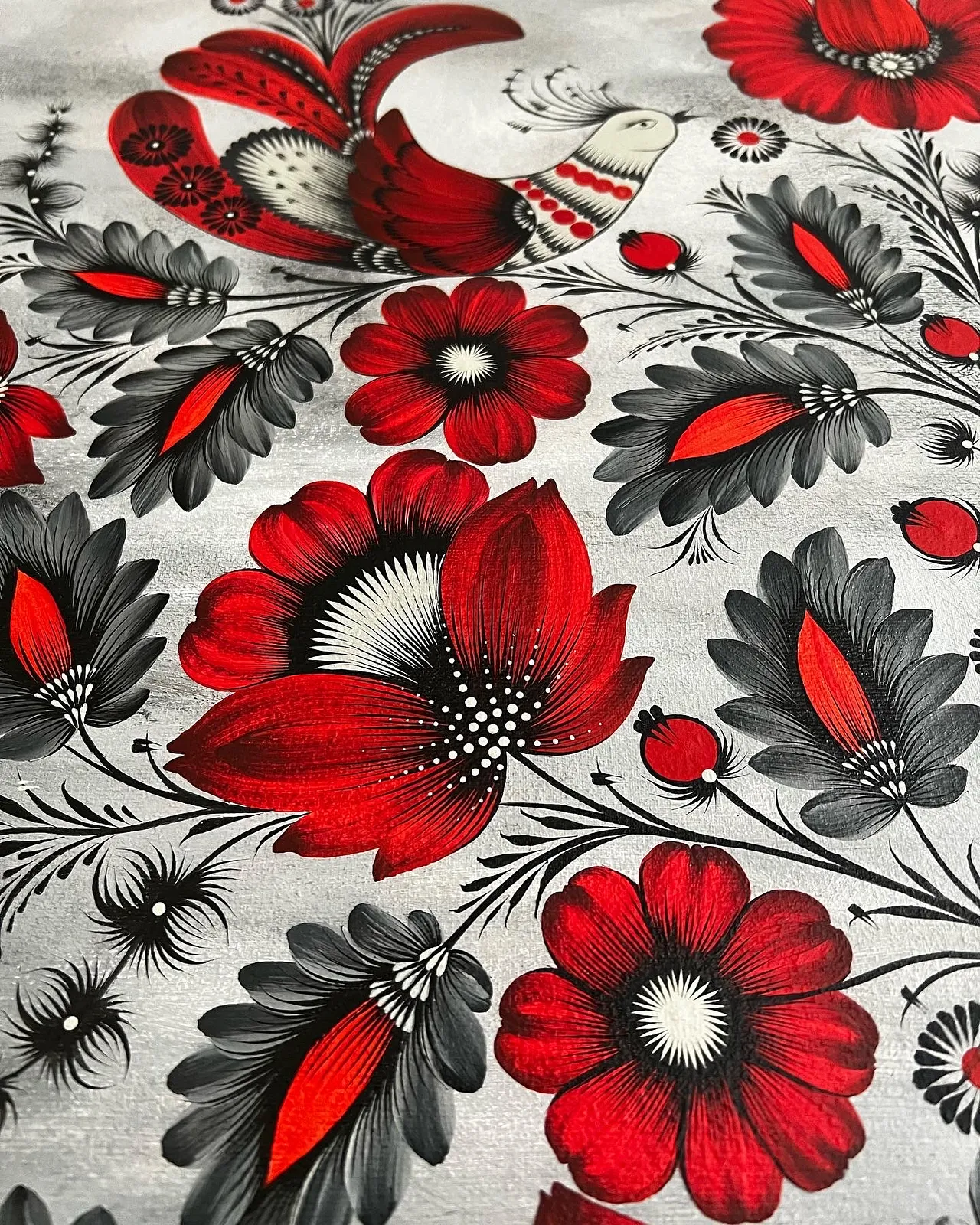 Bild von Wiedererweckung von Olena Grishyna, Größe: 50x70cm, hergestellt aus Acryl/Leinwand, Malerei Medium, aus Chemnitz, Teil der Blumen der Erinnerung Serie Foto 4 von 5.
