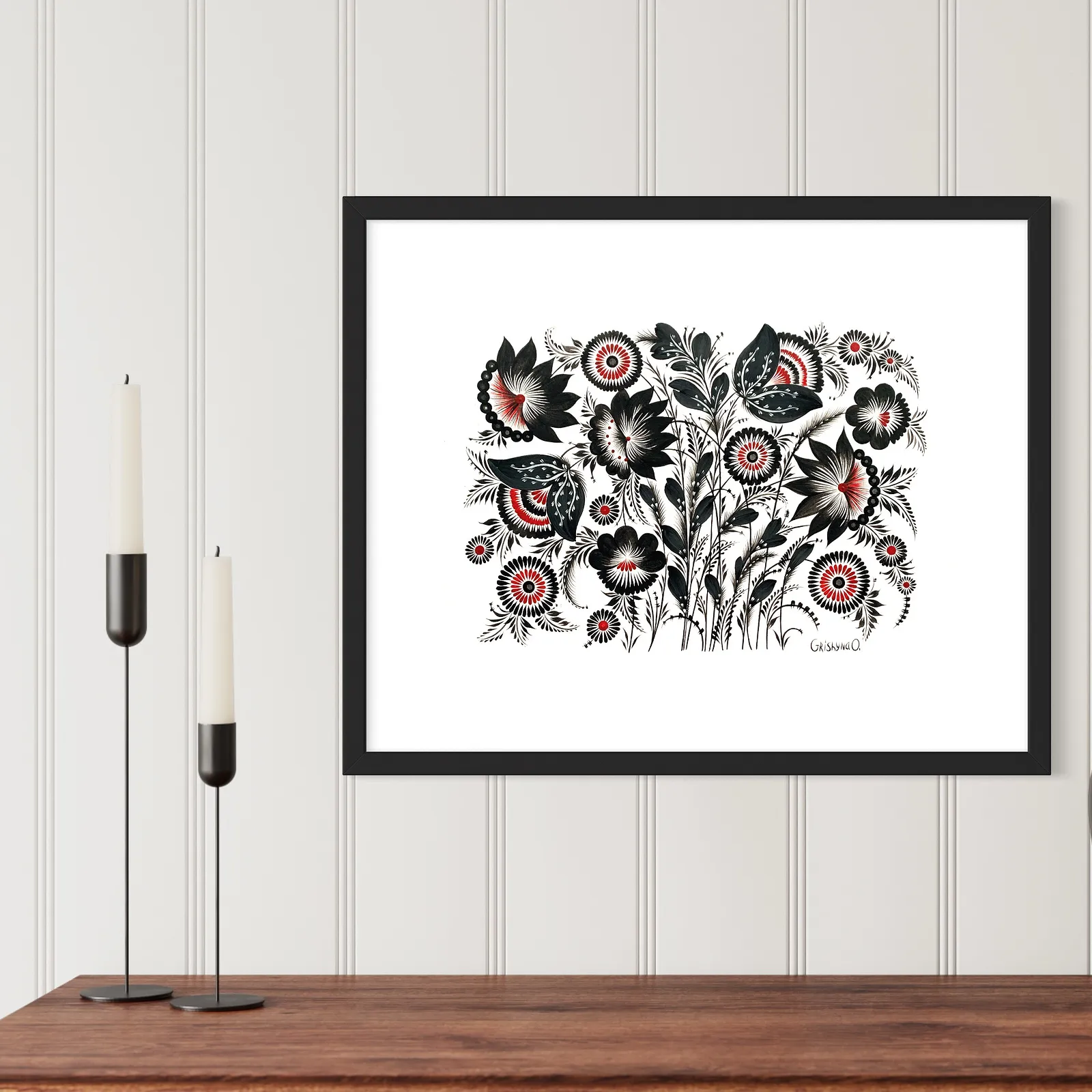 Image of The last breath by Olena Grishyna, size: 30х40 cm, made of acrylic/paper, Painting medium, from Germany, part of the Flowers of Remembrance series, priced at €250 Photo 2 of 4.
