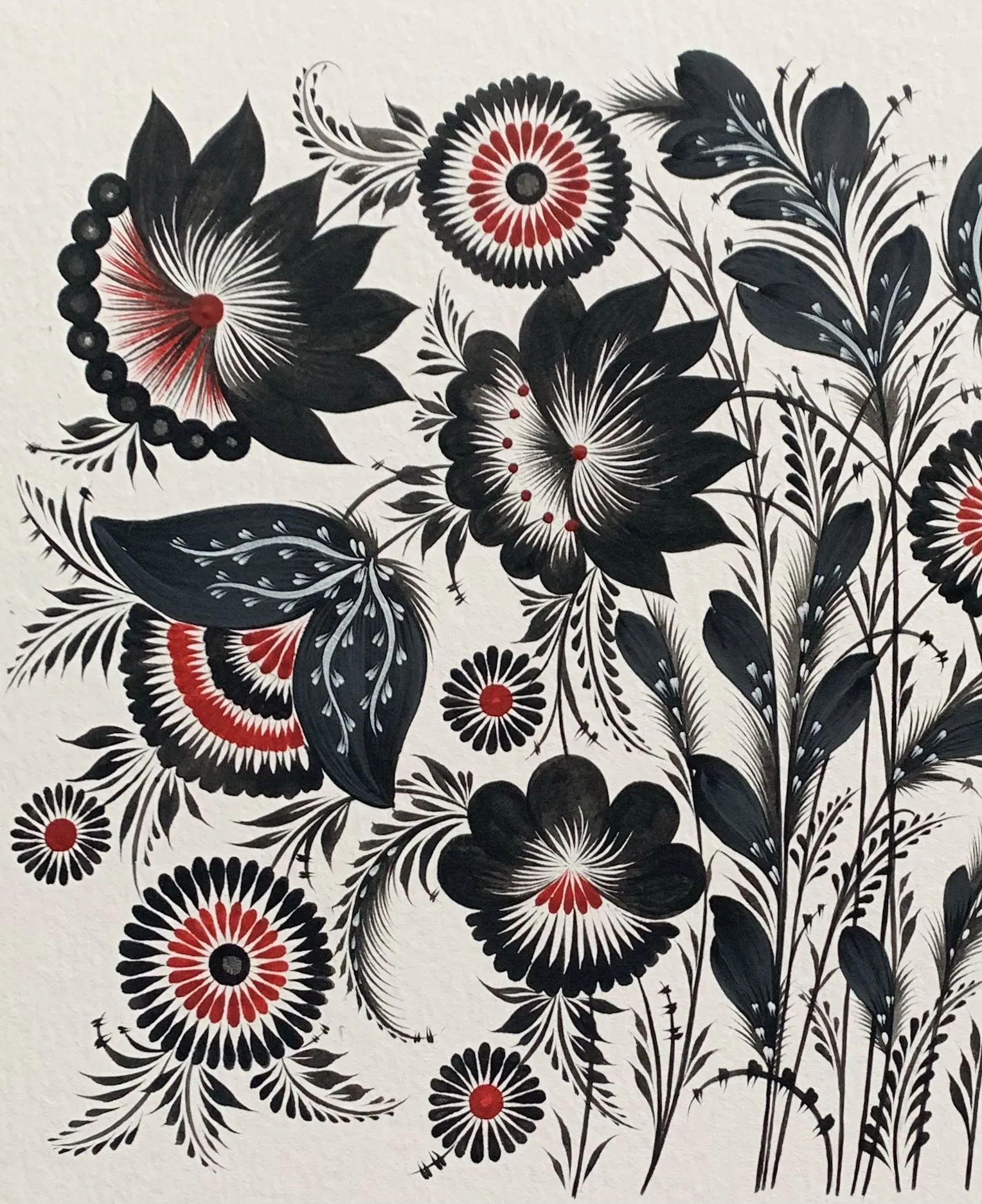 Image of The last breath by Olena Grishyna, size: 30х40 см, made of acrylic/paper, Painting medium, from Germany, part of the Flowers of Remembrance series, priced at €320 Photo 3 of 4.