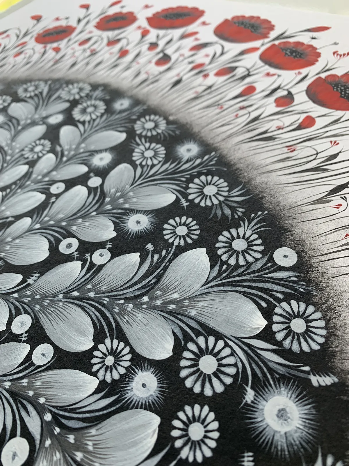 Bild von Die roten Mohnblumen haben bereits geblüht von Olena Grishyna, Größe: 30х40 cm, hergestellt aus Acryl / Papier, Malerei Medium, aus Deutschland, Teil der Blumen der Erinnerung Serie, zum Preis von €270 Foto 4 von 5.