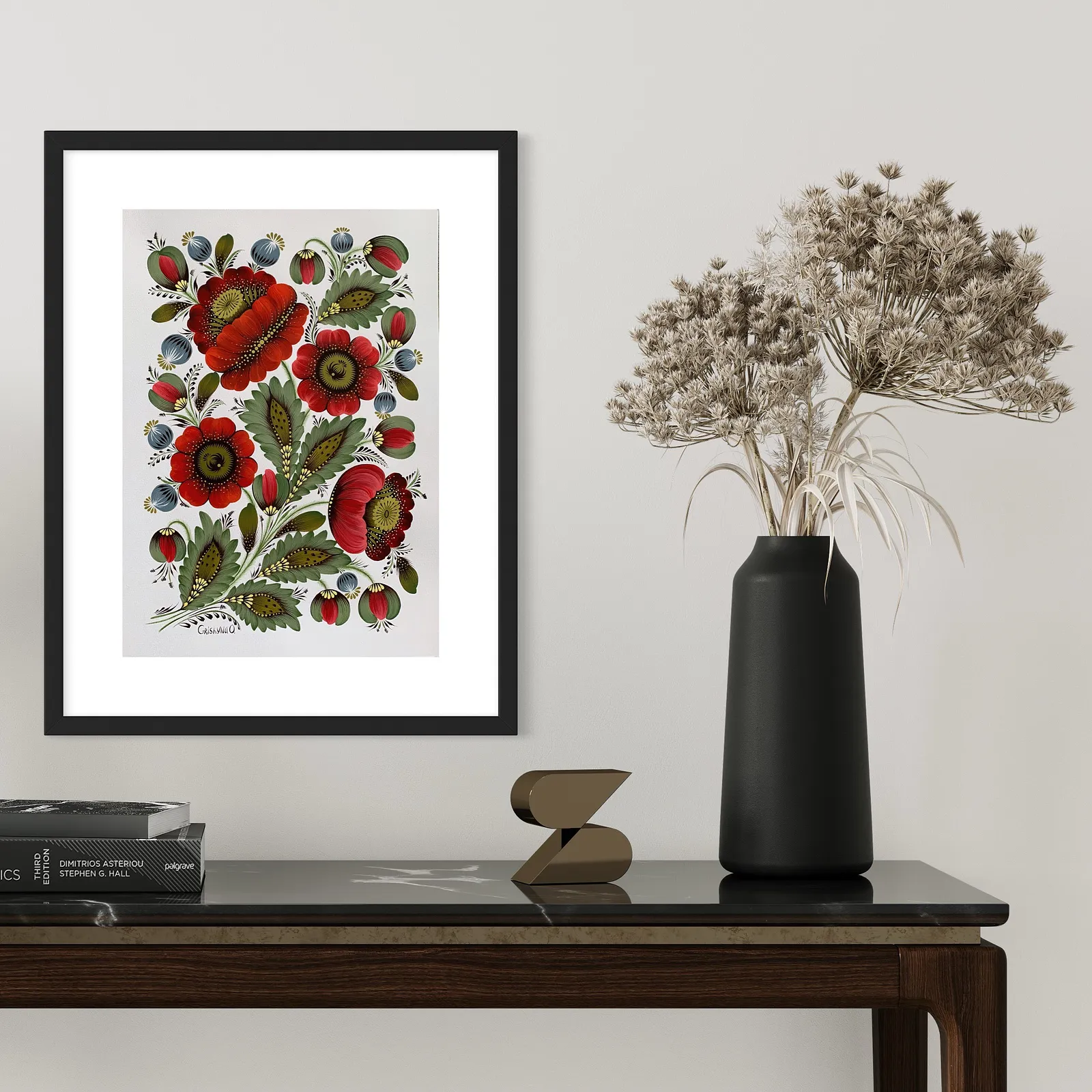 Image of Flowers of freedom by Olena Grishyna, size: 30х40 cm, made of acrylic/paper, Painting medium, from Germany, part of the Flowers of Remembrance series, priced at €180 Photo 2 of 2.