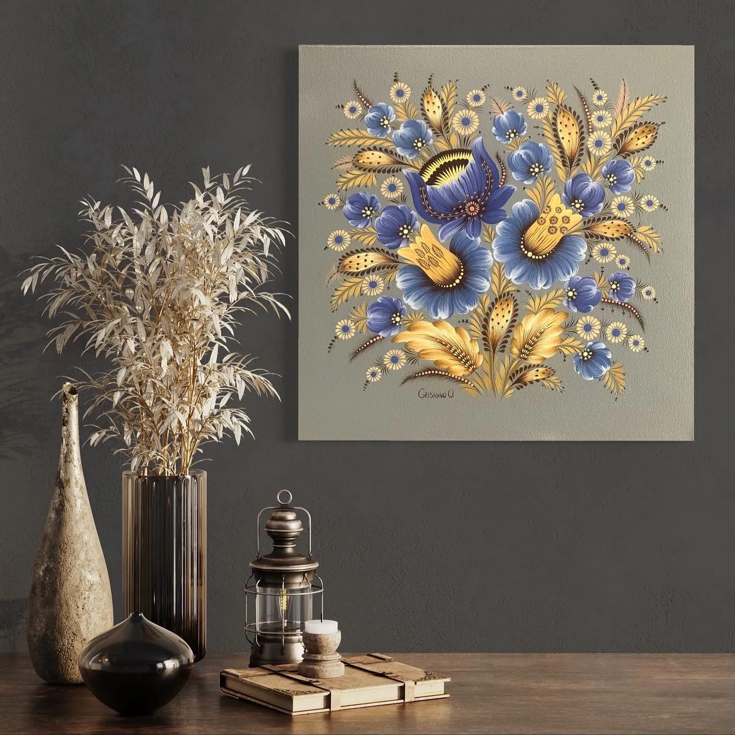 Зображення "Поле" від Олена Грішина, розмір: 40x40 cm, матеріали: акрил/полотно, медіум: Живопис, місто: Хемніц, ціна: €170 Фото 2 з 4.