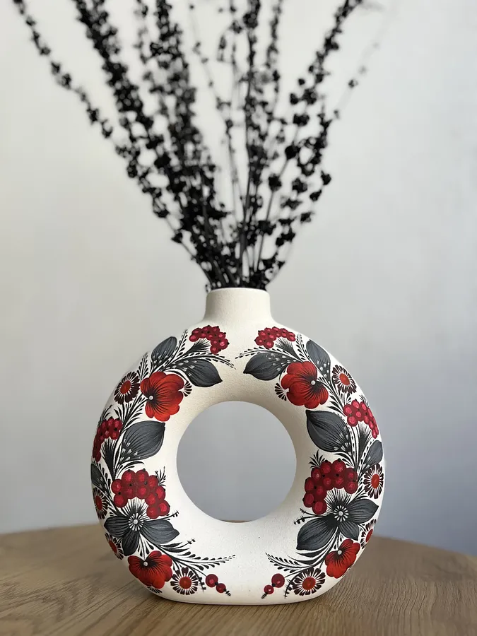 Image of Kumanets 3 by Olena Grishyna, size: h 20 см, made of ceramics, acrylic, glaze, Ceramics medium, priced at €160