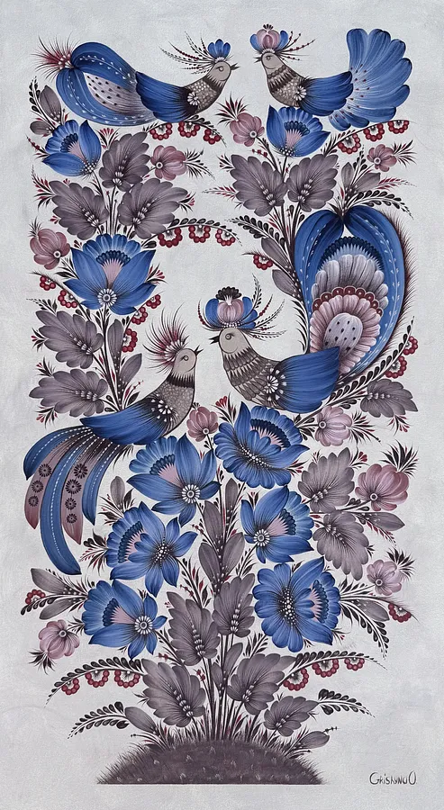 Bild von Der Garten meiner Seele von Olena Gryshyna, Größe: 50х90 см, hergestellt aus Acryl/Leinwand, Malerei Medium, aus Deutschland, zum Preis von €750 Foto 1 von 8.