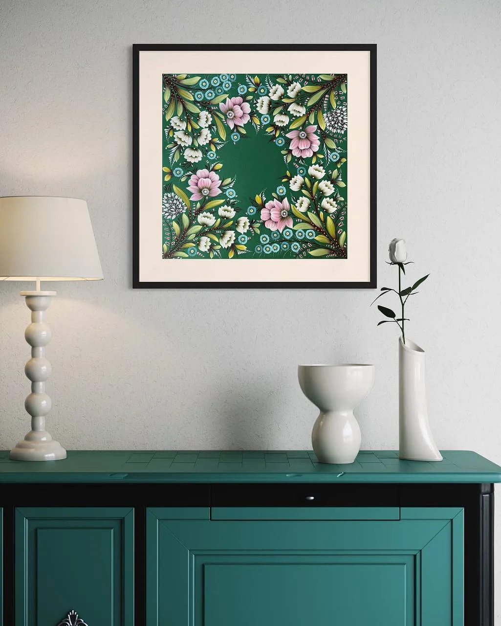 Image of ZAKVITCHANA by Olena Grishyna, size: 50х50 cm, made of acrylic/paper, Painting medium, from Germany, priced at €380 Photo 5 of 5.